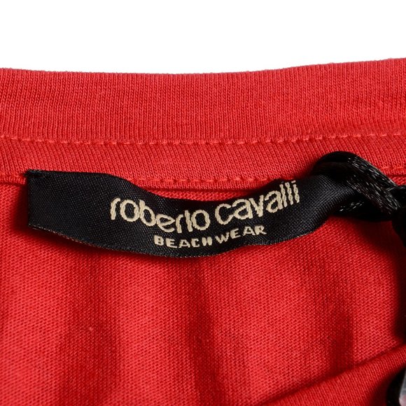 Roberto Cavalli "Beachwear" Men's Red T-Shirt - Picture 6 of 8